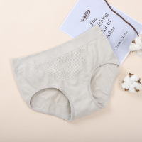 日系3d蜂巢蜂窝内裤按摩高弹无缝棉档透气中腰提臀三角裤女士