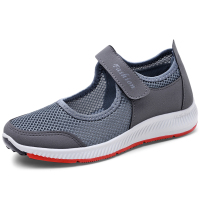 夏季透气妈妈鞋网鞋足力中老年健步鞋子女老北京布鞋老人运动凉鞋