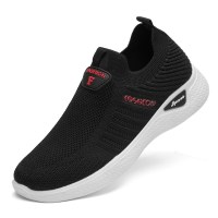 老人鞋女夏季网面妈妈鞋防滑软底老年鞋一脚蹬镂空运动健步鞋