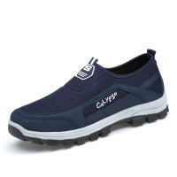 夏季中老年爸爸鞋防滑软底老人鞋男休闲透气户外运动鞋旅游鞋