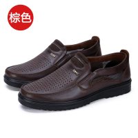 老北京布鞋仿皮面男士黑色商务休闲爸爸鞋圆头宽松软底软面男单鞋