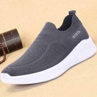 春秋老北京布鞋中老年男式飞织透气休闲轻便驾车软底爸爸健步鞋