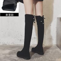 长筒靴女过膝高筒棉鞋子秋冬季加绒保暖2021新款百搭骑士瘦瘦长靴