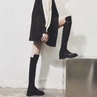 长筒靴子女过膝高筒靴2021新款秋冬百搭小辣椒5050显瘦弹力瘦瘦靴