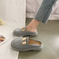 火包头半拖鞋女夏外穿ins潮2021新款外出时尚穆勒凉拖