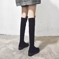 长筒靴女过膝高筒靴小个子长靴秋冬2021新款弹力皮靴女瘦瘦靴