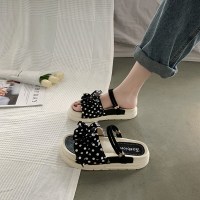 松糕厚底凉鞋女夏仙女风2021新款时尚学生配裙子罗马平底凉拖