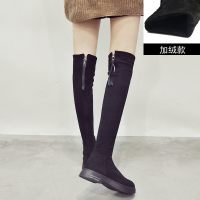 长筒靴女过膝靴子女秋冬2021新款高筒靴女瘦瘦靴平底弹力长靴