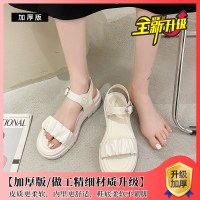 罗马凉鞋女仙女风厚底松糕鞋2021年新款夏季学生百搭时装平底