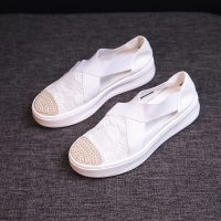 渔夫鞋女夏2021新款镂空透气厚底松糕鞋一脚蹬乐鞋单鞋