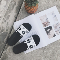 韩版可爱小猫凉拖鞋女夏季新款家居家室内防滑浴室平底一字拖鞋软