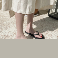 色人字拖女夏季平跟防滑夹脚沙滩凉拖鞋海边外穿简约ins