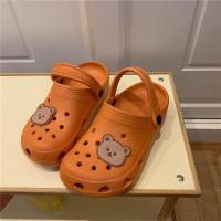 洞洞鞋可爱女ins潮防滑卡通学生外穿少女心包头沙滩凉拖鞋