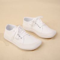 夏季薄款豹纹方头帆布鞋2021年新款鞋子女百搭小白鞋ins街拍潮鞋