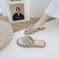 凉鞋女仙女风ins潮2021新款夏季时尚百搭交叉学生女士平底罗马鞋