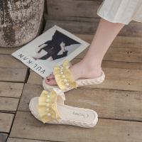 编制凉拖鞋女仙女风夏外穿ins潮2021新款时尚外出小众厚底沙滩鞋