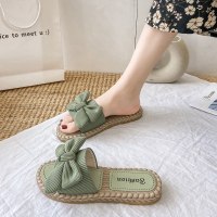 沙滩花朵凉拖鞋女外出夏天外穿时尚蝴蝶结ins潮2021新款夏季凉鞋