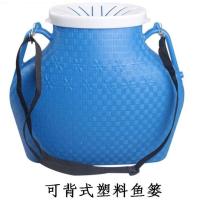 新款塑料鱼篓不漏水鱼篓鱼桶钓鱼装鱼赶海钓鳝虾蟹青蛙手提背带篓