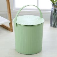 家用储水桶钓鱼桶手提洗澡篮子洗衣盆带盖装水收纳桶水桶凳子可坐