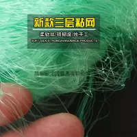 渔网鱼网粘网三层沉网丝网 100米加重加粗白条鲫草挂网