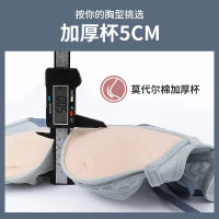 加厚内衣女聚拢收副乳防下垂调整型5cm平胸加厚文胸小胸罩无钢圈