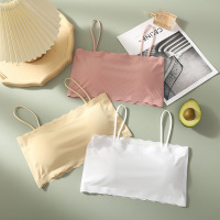 冰丝裹胸抹胸内衣学生韩版小胸聚拢文胸美背打底吊带背心内穿薄款