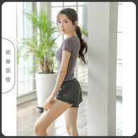 瑜伽健身服女速干衣薄款显瘦防走光短裤晨跑步运动套装女夏