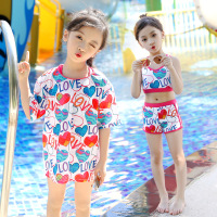 儿童泳衣女游泳衣运动分体套装宝宝泳衣可爱女童泳衣小中大童