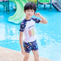儿童泳衣2021新款分体男童宝宝泳裤小中大童泳衣套装时尚游泳装备