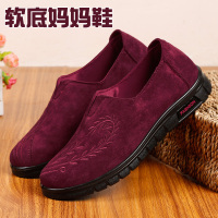 春季老人鞋老北京布鞋平低透气妈妈休闲鞋圆头宽松防滑软底女单鞋