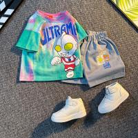 男童夏季短袖套装2021新款短裤夏装韩版薄款体恤帅气男孩两件套潮