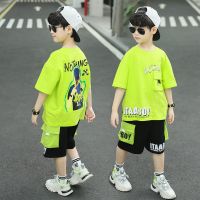 童装男童街舞夏装短袖套装2021新款帅洋气中大儿童运动韩版潮