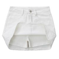 牛仔短裙女夏高腰a字白色包臀chic新款韩版百搭裤裙半身裙女学生