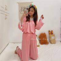 夏薄款冰丝睡衣女短袖短裤两件套韩版小雏菊刺绣家居服套装可外穿