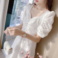 新款大码女装胖mm提花面料连衣裙女仙减龄复古高腰裙中长款