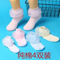 女童花边袜春夏薄款儿童棉透气童袜中大童夏季公主花边网眼短袜