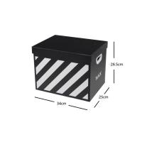 收纳箱纸盒ins风装玩具衣物收纳箱纸质零食书后备箱储物箱sup