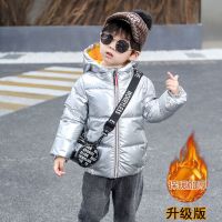 反季白鸭绒儿童羽绒服男女童宝宝中小孩亮面冬装加厚保暖外套洋气