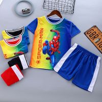 儿童短袖套装2021夏季新款蜘蛛侠卡通童装男童女童中小儿童两件套