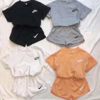 2021新款套装男女婴童宝宝韩版套装夏天短袖t恤ins短裤潮两件套