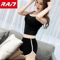夏季学生服休闲运动服套装瑜伽服女装紧身性感修身背心短裤两件套