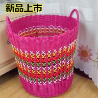 脏衣篮洗衣篮玩具收纳筐 家用衣篓子衣物整理框仿藤桶塑料篓大号
