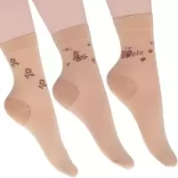 袜子女夏季薄款中老年丝袜中筒妈妈袜松口提花奶奶带跟防滑袜