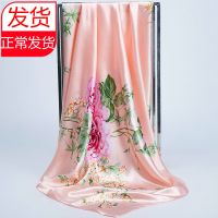 杭州丝绸丝巾90cm大方巾仿真丝围巾女百搭头巾防晒纱巾春夏季韩版