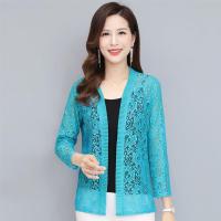 2021夏季防晒衣长袖披肩外套女潮中款开衫外搭长袖蕾丝搭裙薄上衣