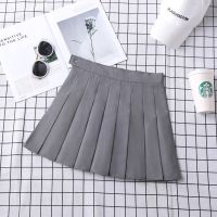 百褶裙女春秋黑色短裙西装料夏学生韩版高腰a字大码显瘦半身裙子