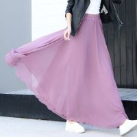 540度8米三层雪纺半身裙长裙a字蓬蓬裙高腰大摆裙子红色裙舞蹈裙