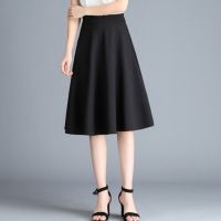 薄夏季新款半身裙女长款高腰韩版黑色裙子显瘦大码百搭a字裙