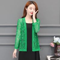 2021夏季新款蕾丝小披肩短款女式上衣大码开衫薄外套百搭配裙外搭