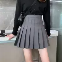 百褶裙女学院清新气质高腰显瘦百搭韩版修身短裙春秋时尚a字